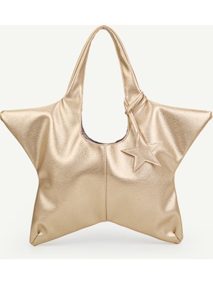 Gold Shaka Stella,yıldız Formlu,yıldız Charm Hediyeli,kol ve Omuz Çantası