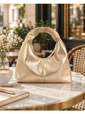SHAKA Gold SHK356 Vintage,yumuşak Form,geniş Shopper,kadın Kol ve Omuz Çantası