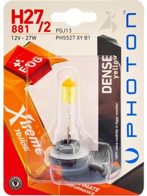 Str Store Ampul H27/2 881 12V 27W Xtreme Yellow (Tekli Blister) Pht PH5527 Xy B1