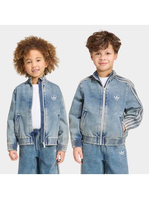 Adidas Firebird Çocuk Mavi Jean Ceket (KQ8874)