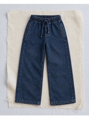 RG Brand Genç Kot Pantolon | Lastikli Bel Bağcıklı | Kargo Cepli | 9–15 Yaş | Kız & Erkek | Mavi, Lacivert | RG3733