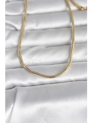 Aydogan's cm 14K Gold Renk Yılan Zincir Model 60 cm Kadın Kolye - Bayi Depom