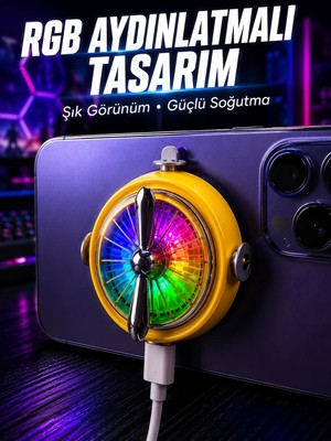 Aydogan's Rgb Işıklı Manyetik Telefon Oyun Soğutucu Fan - Bayi Depom