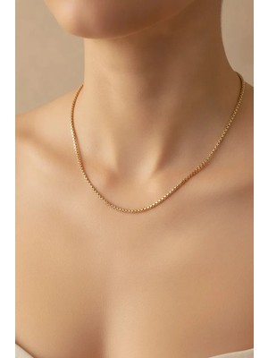 Aydogan's 14K Gold Renk Kaplama Zincir Model cm Kadın Kolye - Bayi Depom
