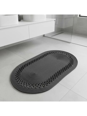 namal ticaret Hasır Trikotlu Jüt Paspas – Yıkanabilir Banyo ve Balkon Paspası – Doğal Dekoratif Paspas – 5 Renk - 40X60 - Beyaz