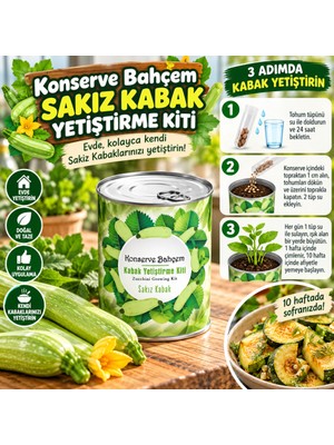 Akıllı Bayi Konserve Bahçem Evde Konservede Sakız Kabak Yetiştirme Kiti