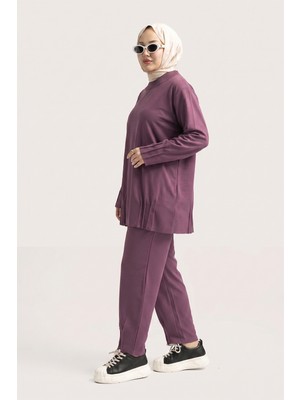Suede Style 6484 - Şık Rahat Modal Kumaş Salaş Kadın Takım