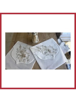 Bezos Fransız Güpürlü Zarf Bohça 50X50 cm Nişan Bohçası Söz Bohçası 3 Boyutlu Tekli Bohça Strsnl