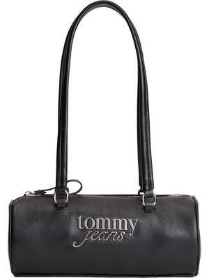 Tommy Jeans Tommy Hilfiger Tjw Bold Scrıpt Shoulder Barrel Kadın Omuz Çantası Black Os