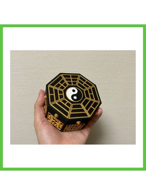 Bezos 3D Baskı Oryantal Bagua Fener Tealight Mumluk Çok Parçalı Dekoratif Mum Feneri Vengners