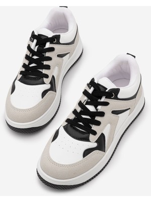 Marjin Kadın Sneaker Yüksek Taban Spor Ayakkabı Aryan Gri Süet