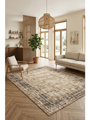 Decomia Home Natura Modern Jüt Desenli Vintage Şönil Kilim Salon Halısı Mutfak Halısı Yolluk