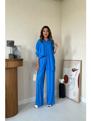 Budi Home Saks Alice Gömlek ve Bol Kesim Pantolon Takım