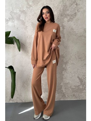 Budi Home Camel Salaş Sweat ve Pantolon