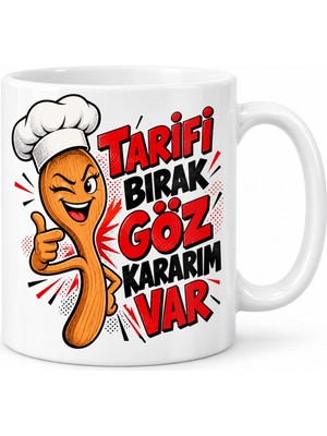 Bezos Aşçı Sezgisi Tasarımlı Porselen Kupa - Model 820