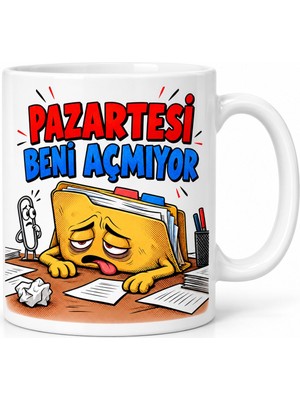 Bezos Pazartesi Çöküşü Tasarımlı Porselen Kupa - Model 713