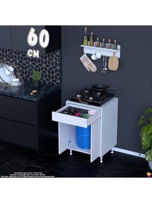 modilayn Milo Ankastre Fırın Dolabı 60X125,3 cm Boyutunda - Çekmece, Kapak ve 1 Raf 2 Bölmeli