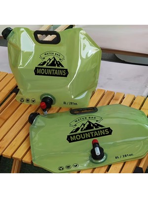 Ttt 8 Litre Katlanabilir Musluklu Su Kabı - Kamp ve Doğa - Taşıma Kulplu