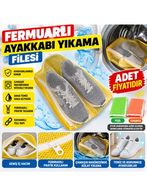 Urfakent Çamaşır Makinesi Içinde Ayakkabı Terlik Yıkama Filesi  Fermuarlı (Adet Fiyatıdır)
