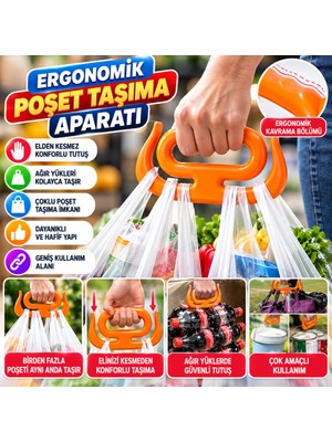 Urfakent '' Ergonomik Poşet Taşıma Aparatı – Ağır Yük Taşıyıcı Tutacak, Elden Kesme Yapmayan Kolay Taşıma Kancası, Market ve Alışveriş Çantası Taşıyıcısı