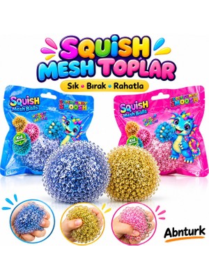 Abnturk 1 Adet Simli Dikenli Sukuşi Yumuşak Sıkılabilir Stres Topu Stres Giderici Sukuşi