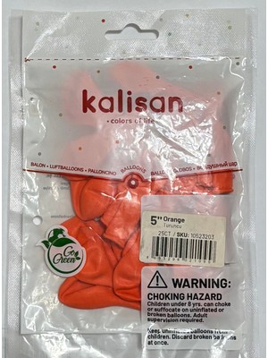 Kalisan Pastel Balon Turuncu 5 Inç 25 Adet