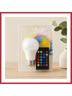 Bezos LED Ampul E27 9W Rgb Kumandalı 800 Lm 6500K Strsnl