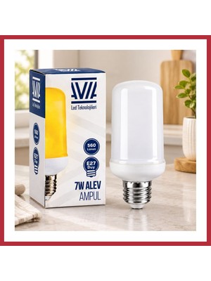 Bezos E27 Alev Görünümlü Ampul 7W 560 Lümen IP20 Strsnl