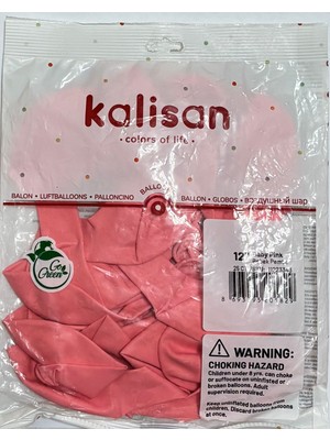 Kalisan Pastel Balon Bebek Pembe 12 Inç 25 Adet