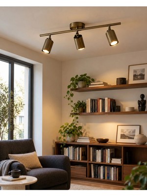 Browia Lighting Spotia 3’lü 360° Dönebilen Başlıklı Modern Tavan Spot Avize
