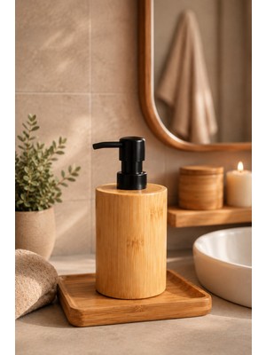 Emila Home Bambu Yuvarlak Sabunluk