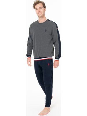 U.S. Polo Assn. Erkek Antrasit Melanj Ev Giyim-Antrasit Melanj-Xl