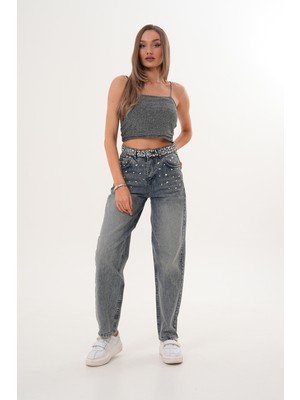 Semesia Taşlı Jean