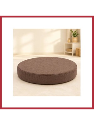Bezos Yuvarlak Blok Minder · 40 × 40 × 7 cm | Kahve | Iç Mekân Strsnl