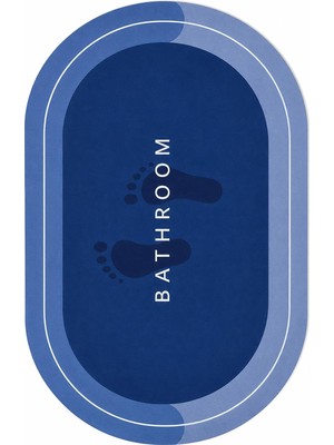 Happy Trend Sihirli Banyo Paspası, Su Emici, Kaymaz Tabanlı, Farklı Model Seçenekleri (Oval-1)