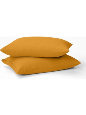 Happy Trend Pamuk 62 Tel (155 Tc) 35X45 Bebek Yastık Kılıfı Seti (Hardal)