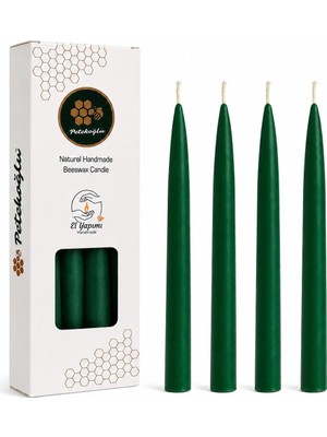 Happy Trend 25 cm Konik Şamdan Mumu, Damlamayan Is Yapmayan Taper Mum, Yılbaşı Masa Dekorasyonu ve Yeni Yıl Sofraları Için