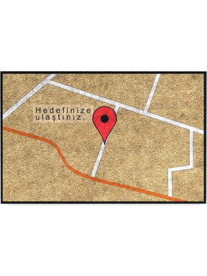 Happy Trend Kapı Önü Paspası - Modern ve Şık Kapı Paspası | Ev, Ofis ve Dış Mekân Kullanımı Için (Ev Lokasyonu) 40X60