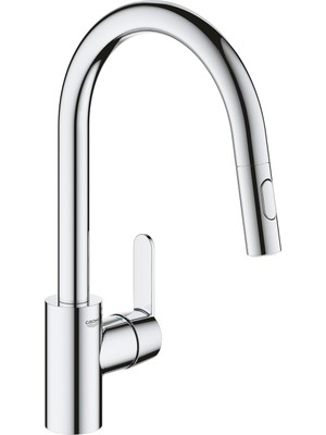 Happy Trend Get | Mutfak Armatürü - Tek Kollu Lavabo Bataryası, Çıkarılabilir Çift Yıkama Başlığı | C Çıkışı | Krom | 31484001