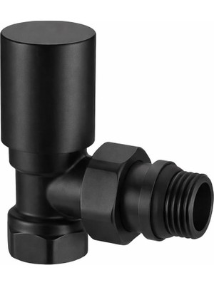 Happy Trend Radyatör Havlupan Vanası Köşe Tip 1/2'' Krom KVN101 (Mat Siyah)