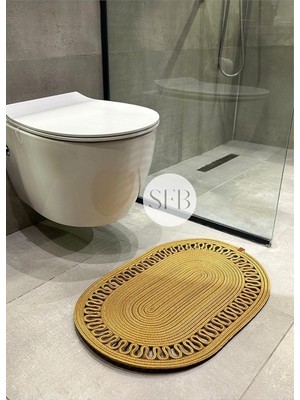 Happy Trend Önü Paspası 40X60CM, Banyo Paspası, Küçük Paspas, Klozet Paspas, Paspas, Bohem Paspas Jüt