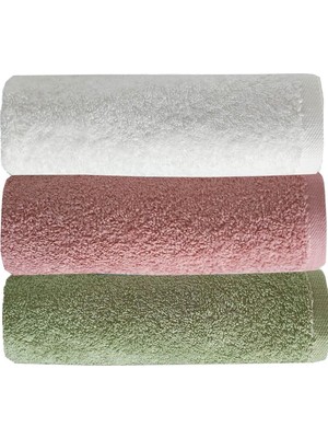 Happy Trend Home 3'lü Renkli El Yüz Havlu SETI%100 Pamuklu Natural Harmony