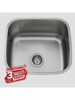 Sinkon 40X45 Kare Eviye 430 Kalite 0.50 Sifon Takımı Dahil