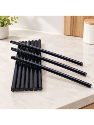 Die Grup Siyah Kalın Silikon Mum 32'li
