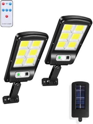 Mythriva 2 Adet Solar Bahçe Aydınlatması, 120 LED ve Uzaktan Kumanda ile