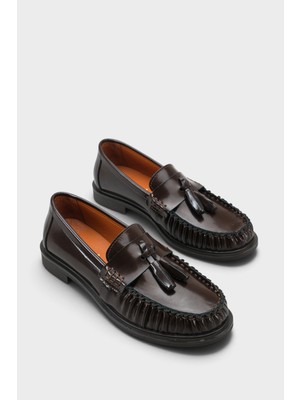 Capone Outfitters Almira Hakiki Deri  Kadın Loafer Ayakkabı