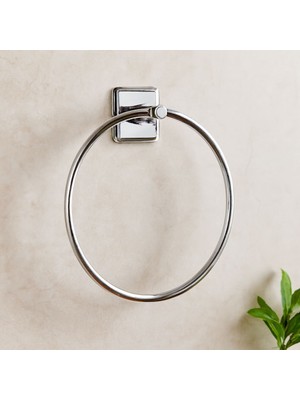 Meks Yuvarlak Metal Yapışkanlı Banyo Havluluk