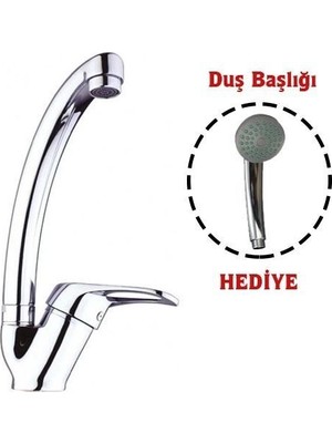 Meks Mix Kuğu Mutfak Evye Batarya + Duş Başlığı Hediyeli