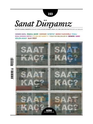 Yapı Kredi Yayınları - Dergi Sanat Dünyamız 193 / Mart – Nisan 2023