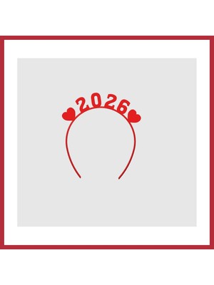 Bezos 3D Baskı 2026 Yeni Yıl Saç Bandı Yılbaşı Parti Aksesuarı Taç Bandı (2027 Yapılabilir) Strsnl